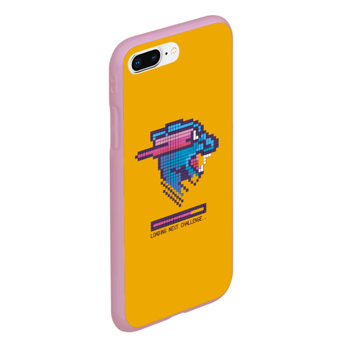Чехол для iPhone 7Plus/8 Plus матовый Mr Beast Pixel Art, цвет розовый - фото 3