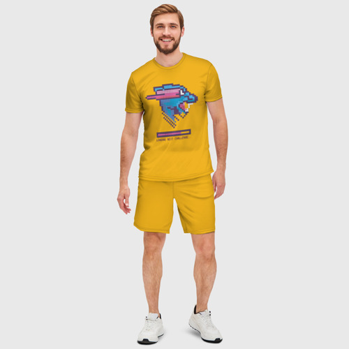 Мужской костюм с шортами 3D Mr Beast Pixel Art, цвет 3D печать - фото 3