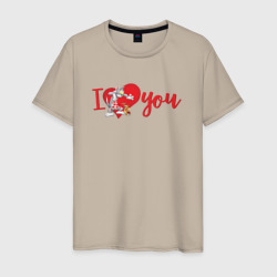 I love you TJ – Мужская футболка хлопок с принтом купить со скидкой в -20%