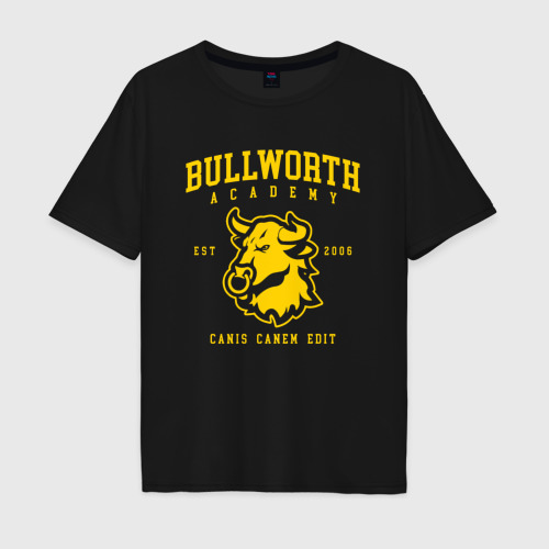 Мужская футболка хлопок Oversize Bully Bullworth Academy, цвет черный