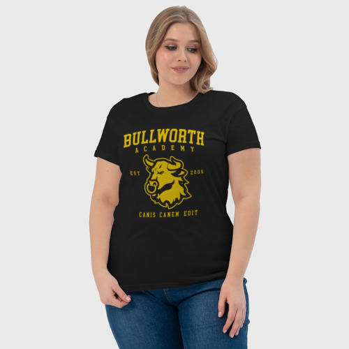 Женская футболка хлопок Bully Bullworth Academy, цвет черный - фото 6