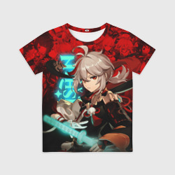 Детская футболка 3D Казуха Геншин Импакт Герои игры