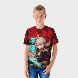 Детская футболка 3D Казуха Геншин Импакт Герои игры - фото 2