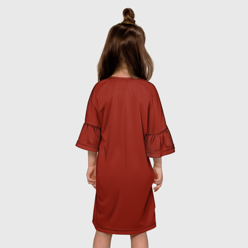 Детское платье 3D с принтом ЁИМИЯ ГЕНШИН ИМПАКТ, вид сзади #2