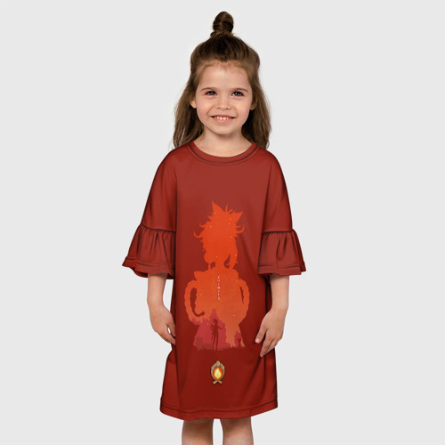Детское платье 3D с принтом ЁИМИЯ ГЕНШИН ИМПАКТ, вид сбоку #3