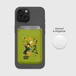 Картхолдер Magsafe магнитный Шигео, Ямочки и Рэйгэн налет на пиццу - Mob Psycho 100 - фото 2