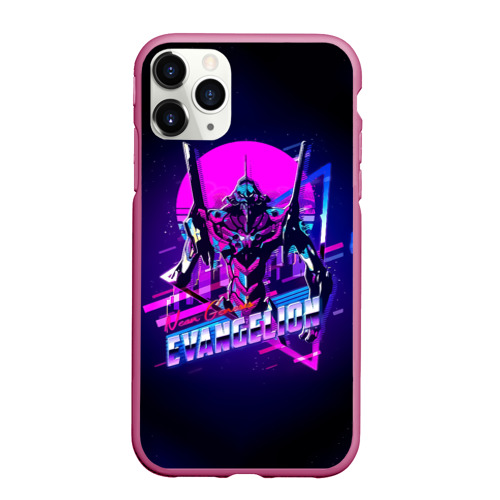 Чехол для iPhone 11 Pro Max матовый Ева 01 - Neon Genesis Evangelion, цвет малиновый