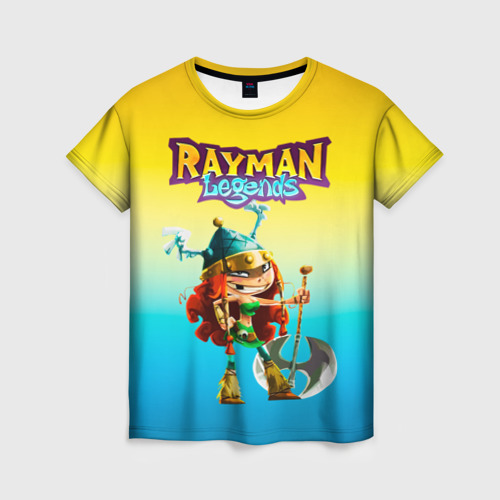 Женская футболка 3D с принтом Rayman Legends Barbara, вид спереди #2