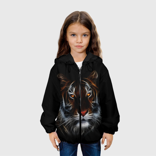 Детская куртка 3D Тигр в Темноте Глаза Зверя, цвет черный - фото 4