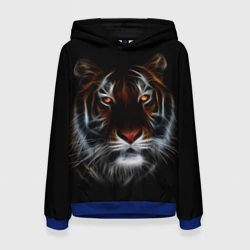 Женская толстовка 3D Тигр в Темноте Глаза Зверя