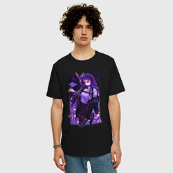Мужская футболка хлопок Oversize Баал модная Шогун Райден Геншин - фото 2