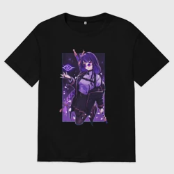 Мужская футболка хлопок Oversize Баал модная Шогун Райден Геншин