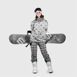 Накидка на куртку 3D Черно-белые собачки паттерн - фото 2