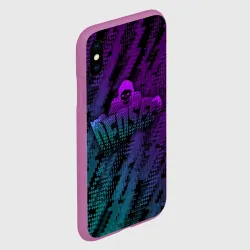 Чехол для iPhone XS Max матовый Watch dogs Ded Sec neon - фото 2