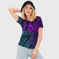 Женская футболка 3D Slim Watch dogs Ded Sec neon - фото 2