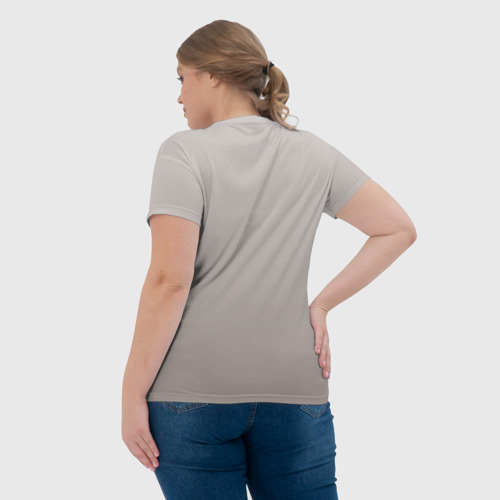 Женская футболка 3D с принтом Милая британка, вид сзади #2