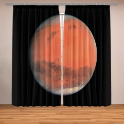 Красная планета Марс – Фотошторы с принтом купить