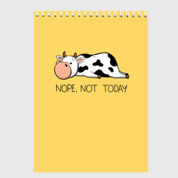 Корова - Nope not today – Скетчбук с принтом купить
