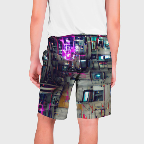 Мужские шорты 3D с принтом Инженерия, вид сзади #1