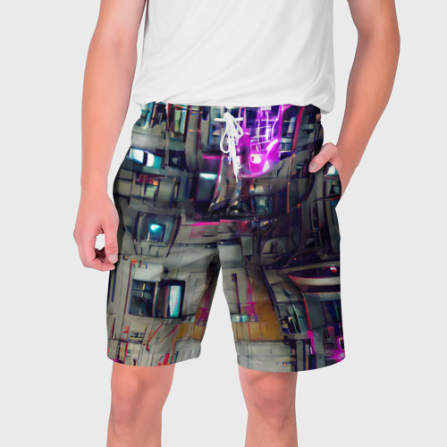 Мужские шорты 3D с принтом Инженерия, вид спереди #2