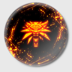 Значок The Witcher fire wolf logo огненный Ведьмак