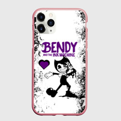 Чехол для iPhone 11 Pro Max матовый Heart bendy and the Ink machine