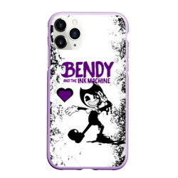 Чехол для iPhone 11 Pro Max матовый Heart bendy and the Ink machine