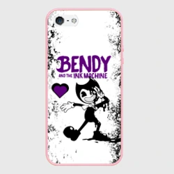 Чехол для iPhone 5/5S матовый Heart bendy and the Ink machine