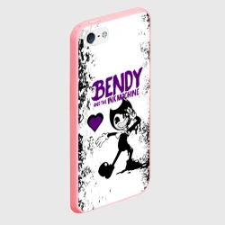 Чехол для iPhone 5/5S матовый Heart bendy and the Ink machine - фото 2