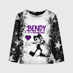 Детский лонгслив 3D Heart bendy and the Ink machine
