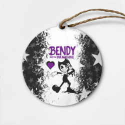 Деревянная игрушка круг Heart bendy and the Ink machine