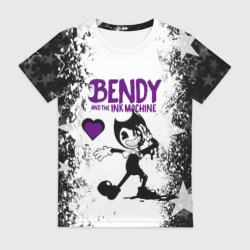 Женская футболка 3D Heart bendy and the Ink machine