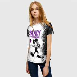 Женская футболка 3D Heart bendy and the Ink machine - фото 2
