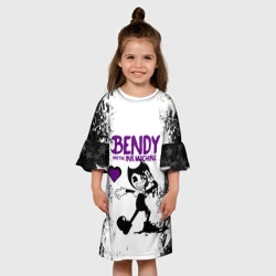 Детское платье 3D Heart bendy and the Ink machine - фото 2