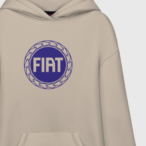 Худи SuperOversize хлопок FIAT | BIG LOGO, цвет миндальный - фото 3