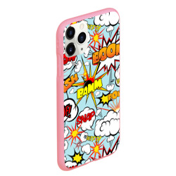 Чехол для iPhone 11 Pro Max матовый Boom - pop-art explosion pattern - фото 2