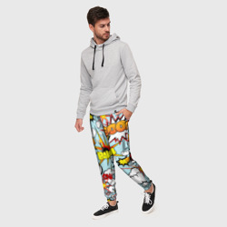 Мужские брюки 3D Boom - pop-art explosion pattern - фото 2
