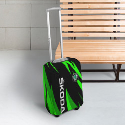 Чехол для чемодана 3D Skoda Логотип Узор - фото 2