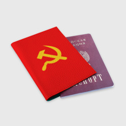 Обложка для паспорта матовая кожа Красный Советский союз - фото 2