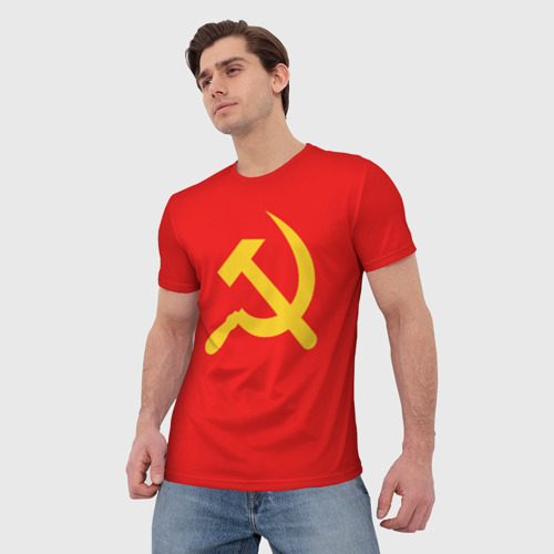 Мужская футболка 3D Красный Советский союз, цвет 3D печать - фото 3