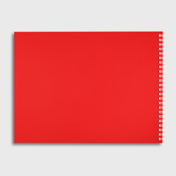 Альбом с принтом Красный Советский союз для любого человека, вид сзади №1. Цвет основы: белый