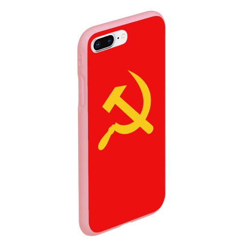 Чехол для iPhone 7Plus/8 Plus матовый Красный Советский союз, цвет баблгам - фото 3