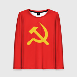 Женский лонгслив 3D Красный Советский союз