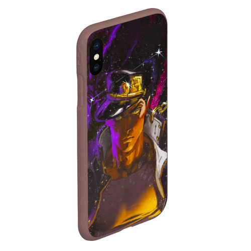 Чехол для iPhone XS Max матовый Великолепный Джотаро JoJo Bizzare Adventure, цвет коричневый - фото 3