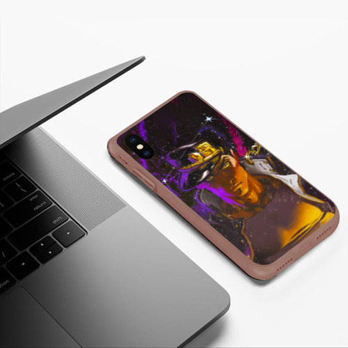 Чехол для iPhone XS Max матовый Великолепный Джотаро JoJo Bizzare Adventure, цвет коричневый - фото 5