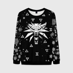 Чёрный свитер Ведьмак новогодний – Мужской свитшот 3D с принтом купить со скидкой в -35%