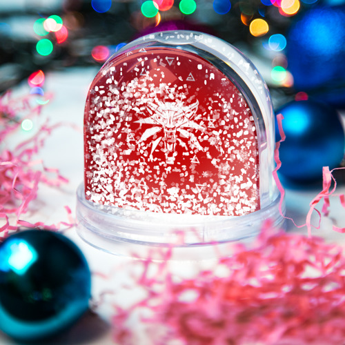 Игрушка Снежный шар Красный свитер Ведьмак новогодний - фото 4