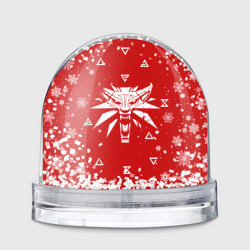Игрушка Снежный шар Красный свитер Ведьмак новогодний
