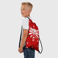 Рюкзак-мешок 3D Красный свитер Ведьмак новогодний - фото 2