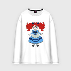 Мужской лонгслив oversize хлопок Poppy Playtime doll 01